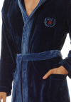 Szlafrok męski z kapturem L&L 2107 Falco navy