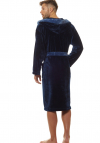 Szlafrok męski z kapturem L&L 2107 Falco navy