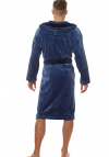 Szlafrok męski z kapturem L&L 2107 Falco navy