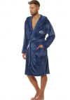 Szlafrok męski z kapturem L&L 2110 Costa navy