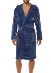 Szlafrok męski z kapturem L&L 2110 Costa navy