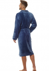 Szlafrok męski z kołnierzem L&L 2111 Luca navy