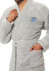 Szlafrok męski z kołnierzem L&L 2116 Soft szary