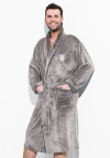 Szlafrok męski L&L Borys plus size 3XL szary