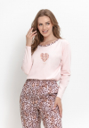 Taro 3622 Piżama Damska Długa Pinki M-Xl