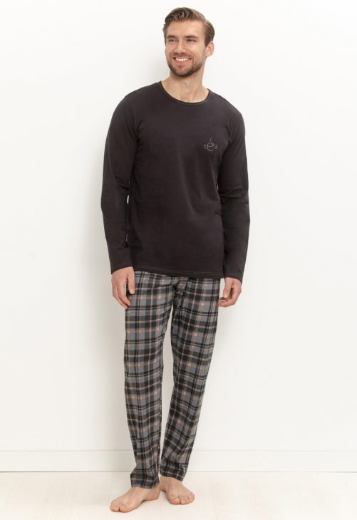 Taro 3663 Piżama Męska Długa Laurent S-2Xl