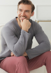 Taro 3674 Piżama Męska Długa Ricardo M-2Xl