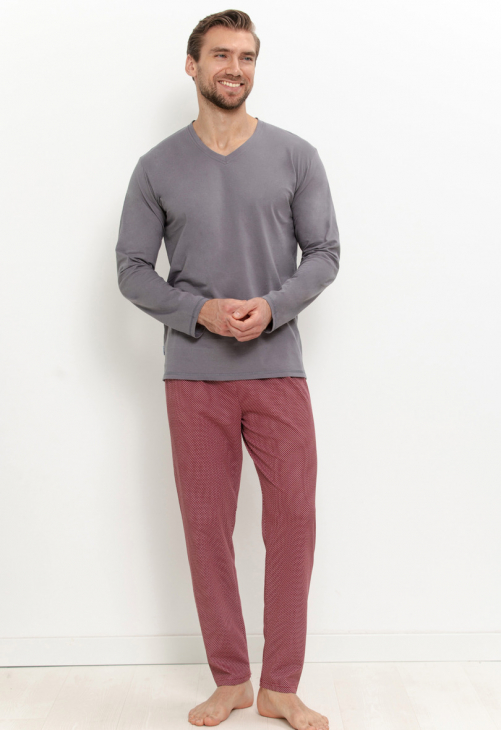 Taro 3674 Piżama Męska Długa Ricardo M-2Xl