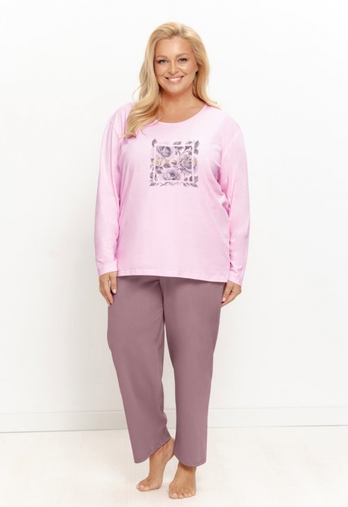 Taro 3657 Piżama Damska Długa Solene 2Xl-4Xl