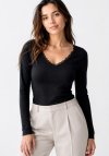 Bawełniana koszulka z długim rękawem plus size Eldar Jasmine