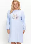 Bawełniana koszula nocna z długim rękawem Taro Selia  3661 2XL-3XL