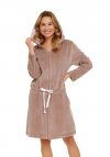 Doctor Nap Beżowy welurowy szlafrok od S do 3XL SWO.1008