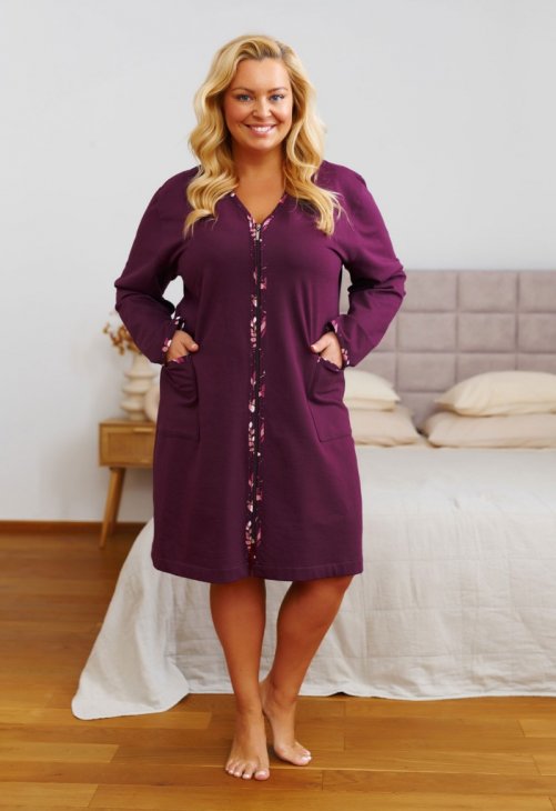 Doctor Nap Bawełniany szlafrok plus size SMZ.7319