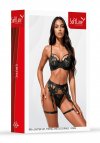 SoftLine Collection Bra ,thong ,garter set and leg rings 110934 black