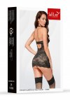 SoftLine Collection Top with garter set and thong 110908 black