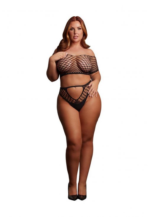Le Désir Melia - Open Work Set - Size - Black