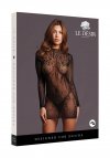 Le Désir Roxy - Sexy Leopard Mesh Cheeky Dress - One Size - Black
