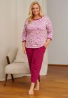 Doctor Nap Piżama damska z elastycznej bawełny plus size PM.7558
