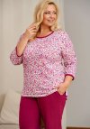 Doctor Nap Piżama damska z elastycznej bawełny plus size PM.7558