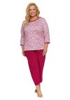 Doctor Nap Piżama damska z elastycznej bawełny plus size PM.7558