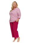 Doctor Nap Piżama damska z elastycznej bawełny plus size PM.7558
