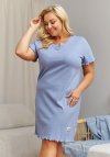 Bawełniana koszula nocna w prążek Doctor Nap TB.7467 niebieska