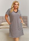 Doctor Nap Koszula nocna w paseczki plus size TB.7470