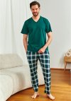 Doctor Nap Męska piżama z ozdobną gumą w pasie PMB.7368