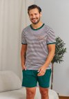 Doctor Nap Piżama męska w paseczki choco squad PMB.7404