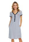 Doctor Nap Tunika w paseczki zapinana na napy w stylu marine TCB.5232