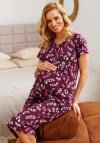 Doctor Nap Długa koszula nocna w kolorze burgundy TM.4119