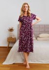 Doctor Nap Długa koszula nocna w kolorze burgundy TM.4119