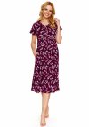 Doctor Nap Długa koszula nocna w kolorze burgundy TM.4119