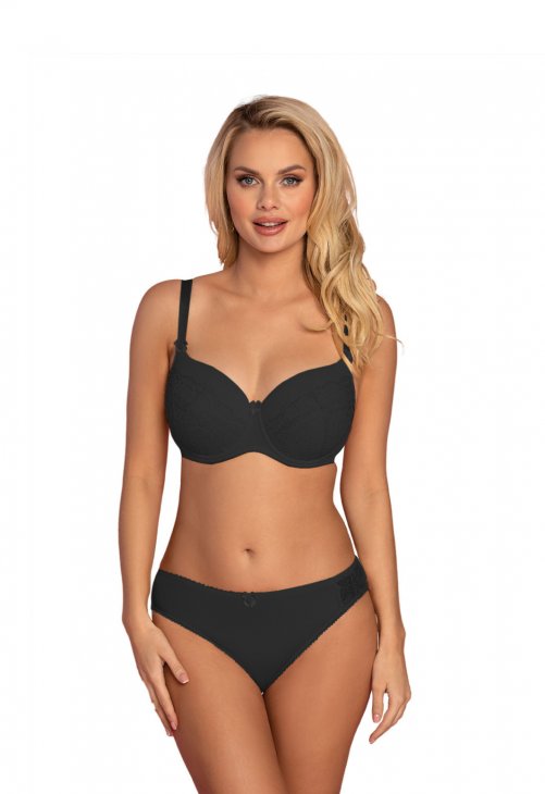 Vena Biustonosz push up Biustonosz Usztywniany Model VB-65 Black