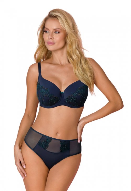 Vena Biustonosz push up Biustonosz Usztywniany Model VB-474 Navy/Green