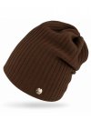 Dwuwarstwowa czapka damska prążkowana beanie Ajs 52-302
