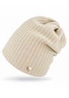 Dwuwarstwowa czapka damska prążkowana beanie Ajs 52-302