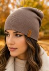 Cienka czapka damska z modalem beanie Noviti CZ115