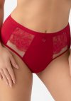 Figi damskie klasyczne z koronką Gorsenia Desire F024 czerwone