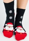 Noviti Skarpety baw XMAS Mikołaj czarne EUR 36-41