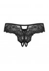 Majteczki sexy otwarte stringi koronkowe Obsessive Sparkly Night czarne