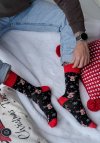 Milena Skarpetki Męskie Świąteczne Małe renifery i płatki śniegu 1290.041