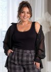 Donna 109 czarny plus size podkoszulek