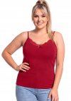 Donna 106 bordowy plus size podkoszulek