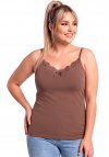 Donna 106 brązowy plus size podkoszulek