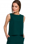 Style S257 Bluzka bez rękawów - zielona